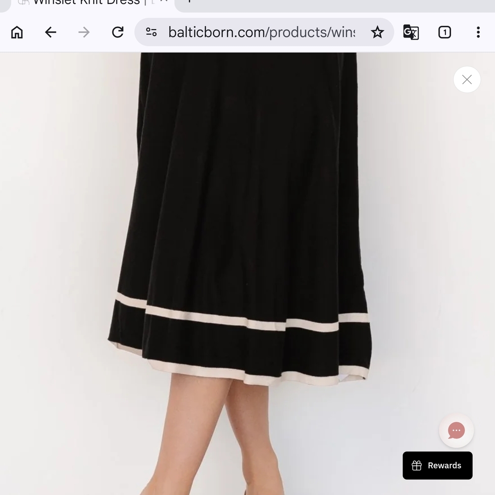 Baltic Born Elegant Black Knit Scoop Knit Midi Dress - Picture 6 of 8